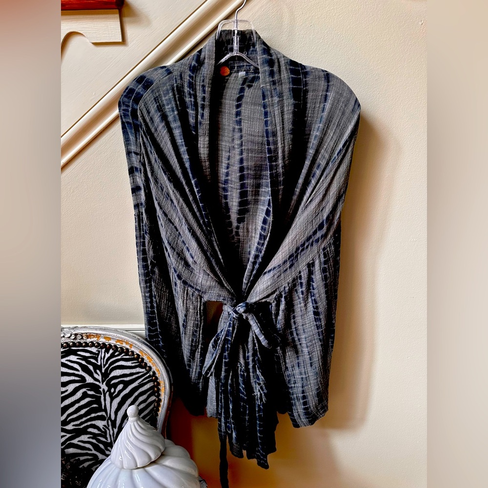 Free People Tie Dye Wrap black and green